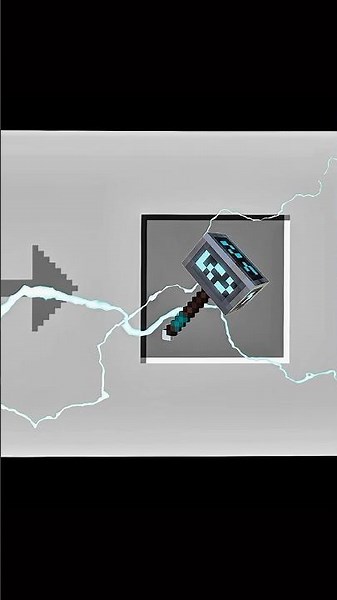 crafting Thor's hammer moment #minecraft #shorts #youtube