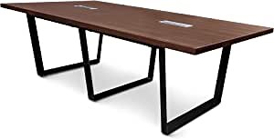 Amazon.com: 12 Foot Conference Room Table | Modern, Stylish Boardroom Desk with Metal Frame & Legs | Easy-to-Assemble Meeting Room Table Keeps Your Cables & Wires Hidden (10 Foot, Mahogany) : Office Products