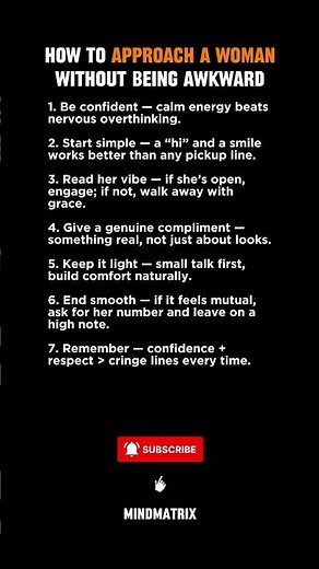 How To Approach A Woman Without Being Awkward...