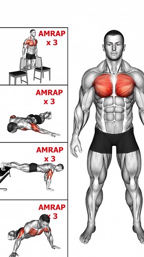 Chest workout at home 😈🔱 App link in bio 📱#chestworkout #chestathome