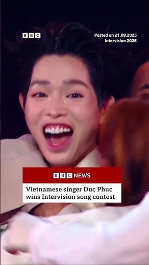 Vietnamese singer Duc Phuc wins Intervision song contest in Russia. #Intervision #Russia #BBCNews