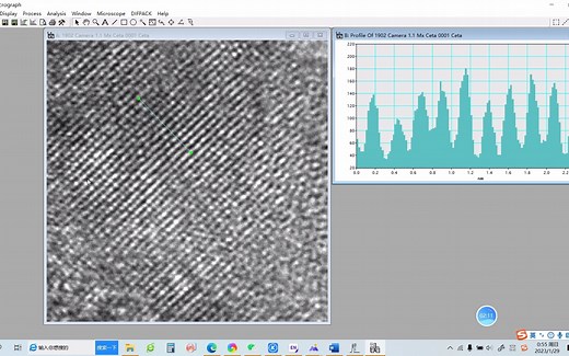 Digital Micrograph测量HRTEM晶格条纹间距