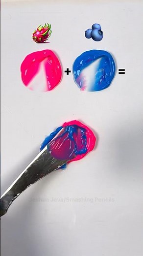 Guess the mixed fruit colors #colormixing #paintmixing