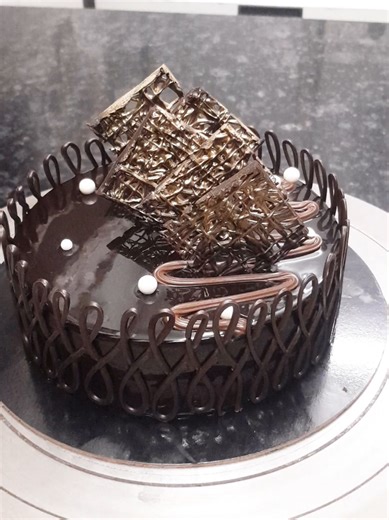 amazing and delicious dark cake chocolate decoration #cake #cakedecorating