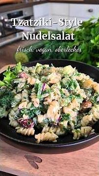 The best vegan pasta salad tzatziki-style – fresh, quick & vegan! 😍🌿 #recipe #vegan #deliciouscoo...