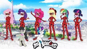 My Little Pony Equestria Girls Mane 6 Transforms into Miraculous Ladybug and Cat Noir
