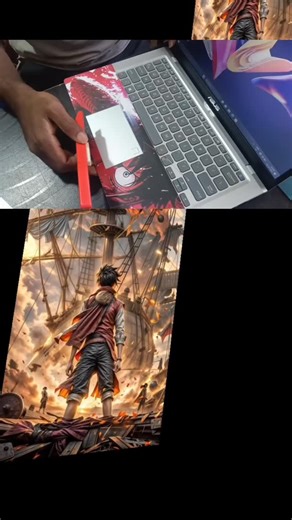 ꧁☬ 𝙰𝙱 𝙲𝙾𝙼𝙿𝚄𝚃𝙴𝚁𝚂 ☬꧂ on Instagram: "Anime One piece fan like karo brooo #laptop #animelover #laptopskin #meme #followｍe"