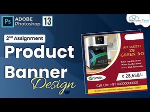 How to create PRODUCT BANNER with Clipping Mask and Alignment in Photoshop | Assignment #2