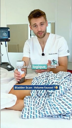 Pourquoi incliner la sonde du bladder scan vers le coccyx ? ⚠️ #shorts