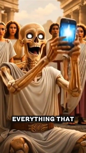 A Skeleton Took a Phone to Ancient Greece… This Happened