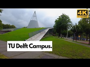 【4K UHD】Walk to Delft University of Technology Campus (TU Delft) #ASMR