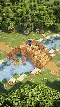 【Minecraft】How to Build a Small Wooden Arch Bridge | 小さな木製アーチ橋の作り方【Tutorial】 #minecraft