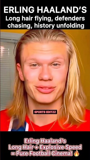 Long Hair, Full Speed! 🤯 Erling Haaland’s Most Iconic Runs Ever ⚡ #shorts