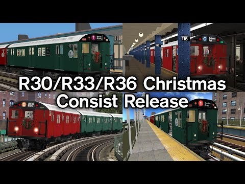 OpenBVE Release: R30/R33/R36 Christmas Consist Release Video