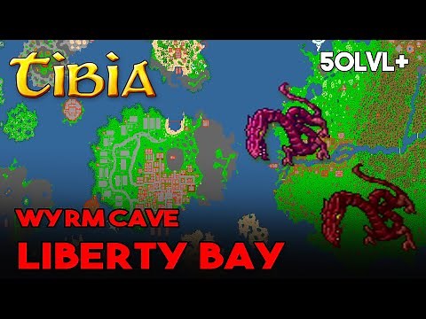 WYRMY - Tibia - Wyrm Cave Liberty Bay - Miejsce polowań Wyrm i Elder Wyrm