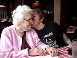 Grandma kisses... pure sweet love