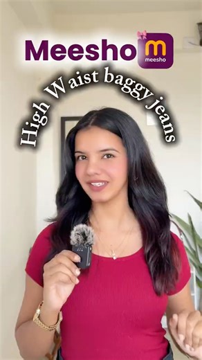 Meesho High Waisted Baggy Jeans 😍| Trending Baggy Jeans fr Girls.#learnwithektaa #jeans #meesho #dp