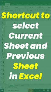 Want to select the current sheet and the previous sheet together in Excel? Use this simple keyboard shortcut to work faster with multiple worksheets like a PRO! ⚡ #Excel #ExcelShortcuts #ExcelTips #ExcelTricks #MicrosoftExcel #ExcelProductivity #excellearning | Chalo Ye Bhi Seekhe