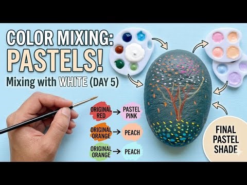 White Mix Kar Ke Banaye Lighter Shades 🍦 Day 5: Color Mixing Experiment