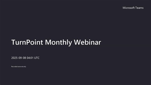 TurnPoint Monthly Webinar Sep25