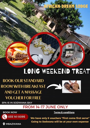 A TREAT YOU WILL NEVER FIND ANYWHERE ONLY IN 📍MBAZWANA AFRICAN DREAM LODGE