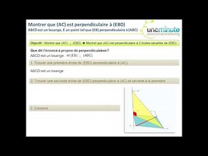 Maths Terminale S - Géométrie - Montrer qu'une droite est orthogonale à un plan (1)