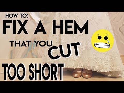 How to Fix a Hem that you Cut too Short, correct mistake, repair hem, lengthen skirt, sewing fixes