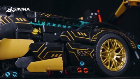 Technic Sports Car Building Blocks Toys Boys or Adults Kits 1:14 MOC Lambo V12 Building Set Speed Champions Raceing Car Model Vehicle Set for 10 12 14+ Year Boys(1012pcs)