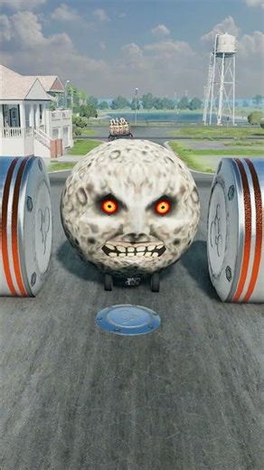 Long Colourful Capsule Buses vs Hydraulic Crush - BeamNG.Drive