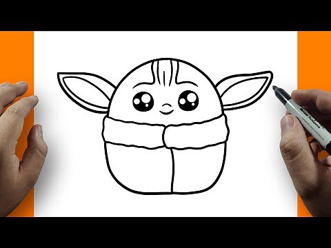 Cómo Dibujar a Baby Yoda Kawaii Paso a Paso FÁCIL