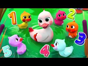 [1 Minute Loop] 5 Little Ducks Poem | Baby Songs, Nursery Rhymes & Animal Songs @LittleDucksMelody