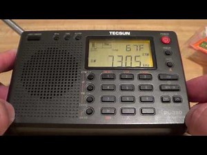 Tecsun PL 380 in Easy Tuning mode on Shortwave at 0000 UT