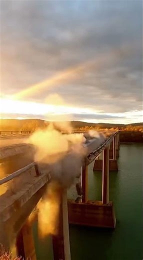 Massive Bridge Demolition in Slow Motion