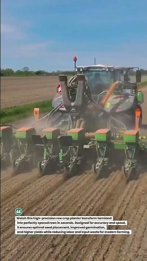Precision Row Crop Planter in Action 🚜🌱 #AgriTech #SmartFarming #Planting