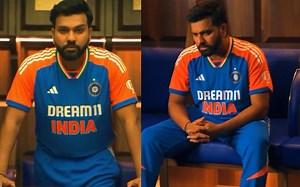 Rohit Sharma captured wearing Indian T20 World Cup 2024 jersey for the first time - Watch