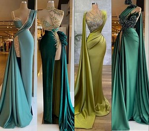 [Hot Item] Green Blue Mermaid Party Gowns Mermaid Sexy Prom Evening Dresses P228