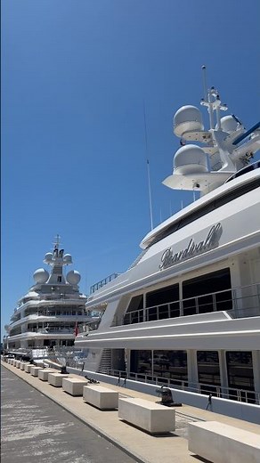 117m Mega Yacht BOARDWALK ARRIVES GIBRALTAR 1st MED VISIT meet Boardwalk V