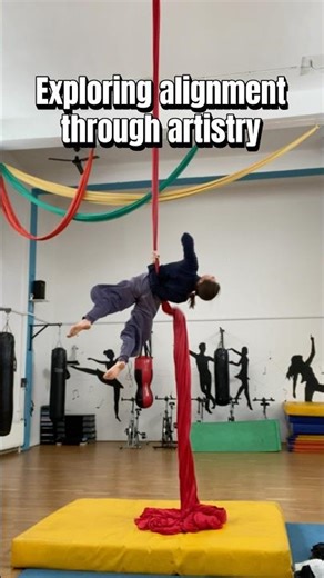 Back flag sequence #shorts #aerialsilks #aerial #circusarts #acrobatics #circus #aerialfitness