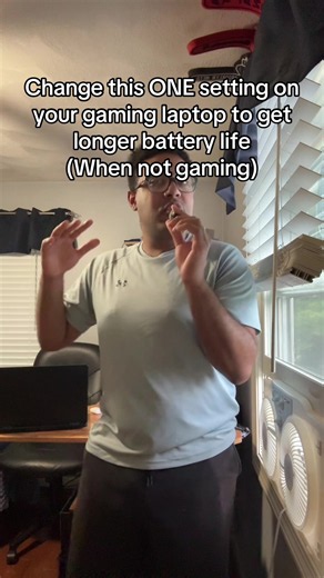 Setting your laptop to only integrated graphics gives a much longer battery life #gaminglaptop #laptop #techtip #hpomen