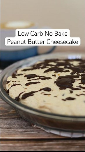 Low carb no bake peanut cheesecake recipe 👇 #lowcarb #recipe