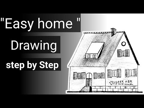 Simple House Pencil Sketch Drawing 🏠 | Easy Home Drawing for Beginners | Step by Step#drawing