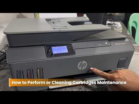 How to Perform Printhead Cleaning | Cleaning Cartridges Maintenance | HP Smart Tank 615 Printer.