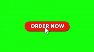 Order Now Button Click Animation with Cursor on Green Screen