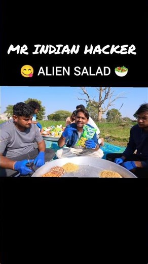 MR INDIAN HACKER Alien Salad 🥗 || mr indian hacker || #salad #chat #food #challenge #shorts