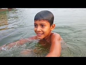 Awesome Bathing in village for children