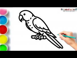 🦜 How to Draw a Parrot | Easy Step by Step Drawing for Kids 🎨