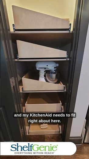 Closet Pantry Pull Outs for Kitchen Aid Storage - ShelfGenie Before and After