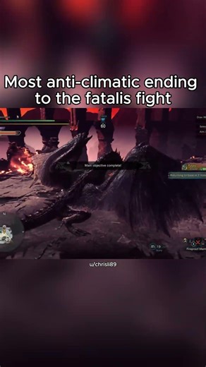 Most anti-climatic ending to the fatalis fight #monsterhunter #mhw
