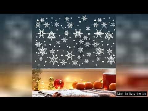 Christmas Snowflake Window Stickers Winter Cling Window Sticker Merry Christmas Decorations For Home