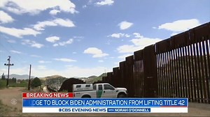 A federal judge has temporarily blocked the Biden administration from ending a Trump-era pandemic restriction, known as Title 42, that allowed U.S. immigration officials to quickly expel migrants. | CBS Evening News